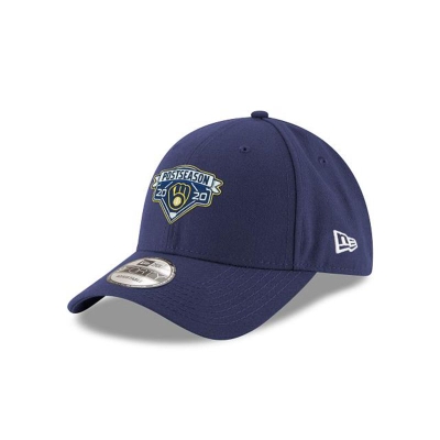 Milwaukee Brewers Gorra | New Era MLB Postseason Locker Room 9forty Adjustable Cap Mexico - Azules